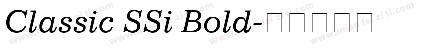 Classic SSi Bold字体转换